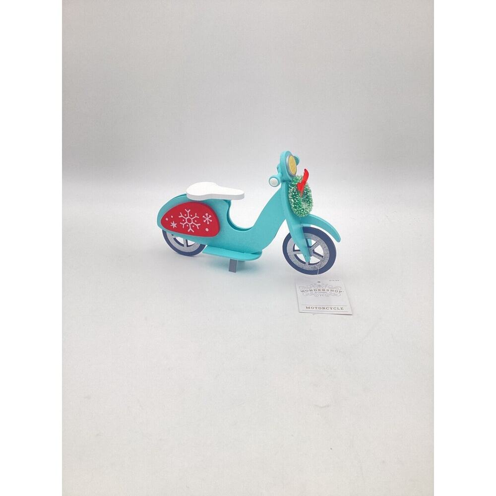 Wondershop Target Christmas Aqua Motorcycle Scooter Wreath Decorative Figurine